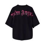 Футболки Palm Angels Doubled Logo Over Tee 'Black/Fuchsia' 2
