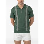 stripe-detail zip-neck polo shirt 2