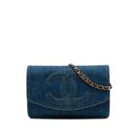 Сумка через плечо CC Denim Wallet On Chain (1996-1997 годы) 1