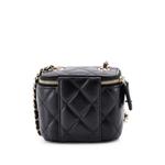 Стеганая мини-сумка через плечо Camellia Bow Vanity Case с цепочкой 2