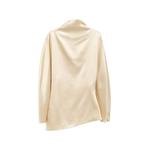 Harlow asymmetric-hem satin blouse 2
