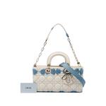 2022 Medium Denim Cannage Tie Dye Lady D Joy satchel 2