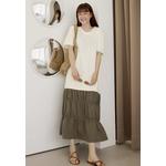 Платье-трапеция Comfortable Air Cotton с patchwork и драпировкой [DA10423] 1