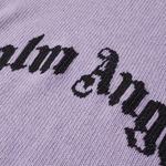 Свитеры Palm Angels Свитер с изогнутым логотипом 'Сирень/Черный' 2