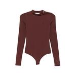 logo-embroidered high-neck bodysuit 1