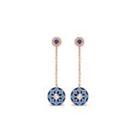 Серьги-подвески Kaleido из переработанного розового золота с бриллиантами 1