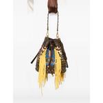 Jungle fringe-trimmed studded bucket bag 2