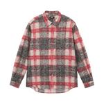 Фланелевая рубашка Stussy Plaid Knit Shirt 'Красный' 1