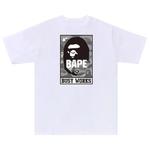 Футболки BAPE Honeycomb Camo Busy Works 'White/Black' 2