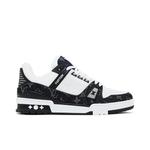 Кроссовки Louis Vuitton Trainer 'White Black Denim' 1