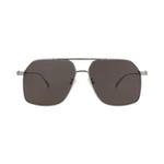 Очки Alexander McQueen Aviator Sunglasses 'Ruthenium/Grey' 1