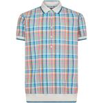 logo-print checked polo shirt 1