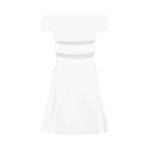 Короткие платья Alexander McQueen Off-The-Shoulder Sliced Mini Dress 'Optic White' 2