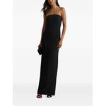 strapless rear-slit gown maxi dress 1