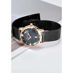 Часы Krystalline Sleek Gold on Black, инкрустированные кристаллами SWAROVSKI® 2
