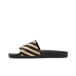 Слайды Off-White Sliders 'Диагональная полоска - Черный бежевый' 3