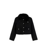 faux-fur collar buttoned jacket 1