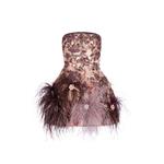 Платье мини Imroska 29 Spring с перьями 1