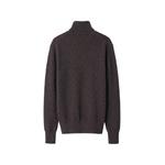 stand-collar sweater in fine mouliné merino wool 2