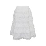 ruffled lace-trim midi skirt 2