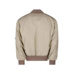 shearling-lined silk bomber jacket 2