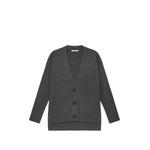 ribbed-cuff V-neck cardigan 1