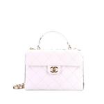 Маленькая сумка на плечо Retro Twist Top Handle Flap Quilted Caviar 1