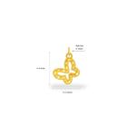 Подвеска-бабочка 3D из чистого золота 999.9/24K B814 3