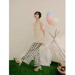 Широкие брюки с манжетами KITTY Gingham [KB1466] 4