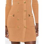 double-breasted ribbed-knit mini dress 5