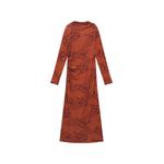 mosaic-motif draped midi dress 2