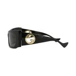 Очки Gucci Shield-Frame Recycled Acetate 'Черный/Серый' 3