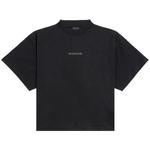 Топы Balenciaga Back Strass Cropped T-Shirt 'Черный' 1