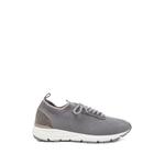 suede-trim knitted sneakers 1