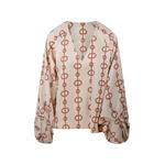 Salia Parisian Scarf geometric-print blouse 1