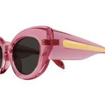 Солнцезащитные очки Alexander McQueen Cat Eye 'Розовый/Серый' 3