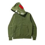 Молнии BAPE 2nd Ape Full Zip Hoodie 'Оливковый' 2