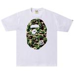 Футболки BAPE ABC Camo Big Ape Head Tee 'White/Green' 1