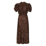 Платье миди с объёмными рукавами и пайетками 1