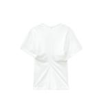slouch-waist jersey top white 2