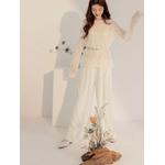 Мятые широкие брюки прямого кроя на кулиске [BA7626] 2