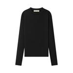 Футболка с длинным рукавом Fear of God Essentials Rib Fitted Long Sleeve Tee 'Vintage Black' 1