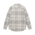 Рубашка на пуговицах Stussy Plaid Knit Shirt 'Grey' 2