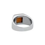 Мужское серебряное кольцо-печатка с тигровым глазом 5