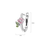 Серьги-конго Flora из стерлингового серебра 925 пробы 6