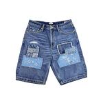 Мужские шорты V57 Artisan Mid Wash Pattern Repaired джинсовые 1