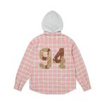 Фланелевые рубашки Supreme Appliqué Hooded Flannel Shirt 'Pink' 2