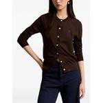 logo-embroidered button-front cardigan 2