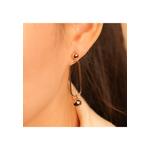 Серьги-капли Minimal Oval Open Hanging Sphere Stud из розового золота со стерлинговым серебром 925 3