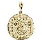 Колье Spira Seashell из желтого золота с бриллиантами 1